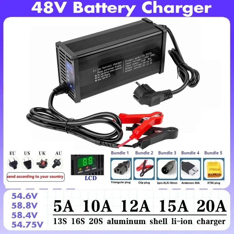 84V 20A Smart Charger - Chargeur de batterie au Lithium pour