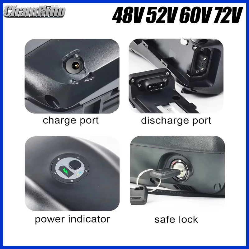 48V 50Ah 52V 35Ah 60V 40AH 72V - 72V 50Ah 21700 Lithium Battery avis et prix