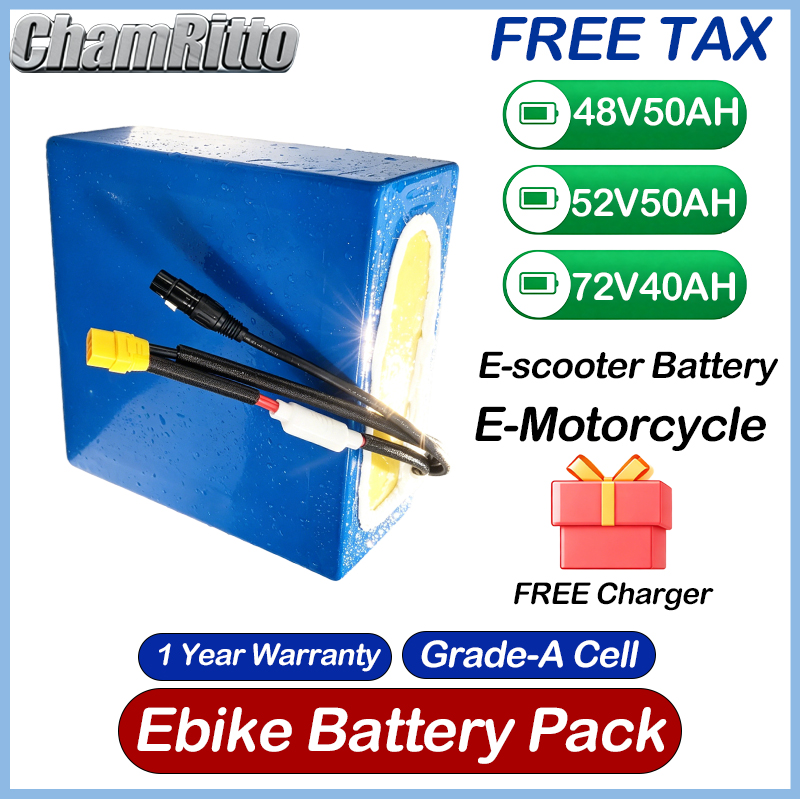 Batterie de vélo électrique 48 - 72V 50Ah 21700 Lithium Battery avis et prix