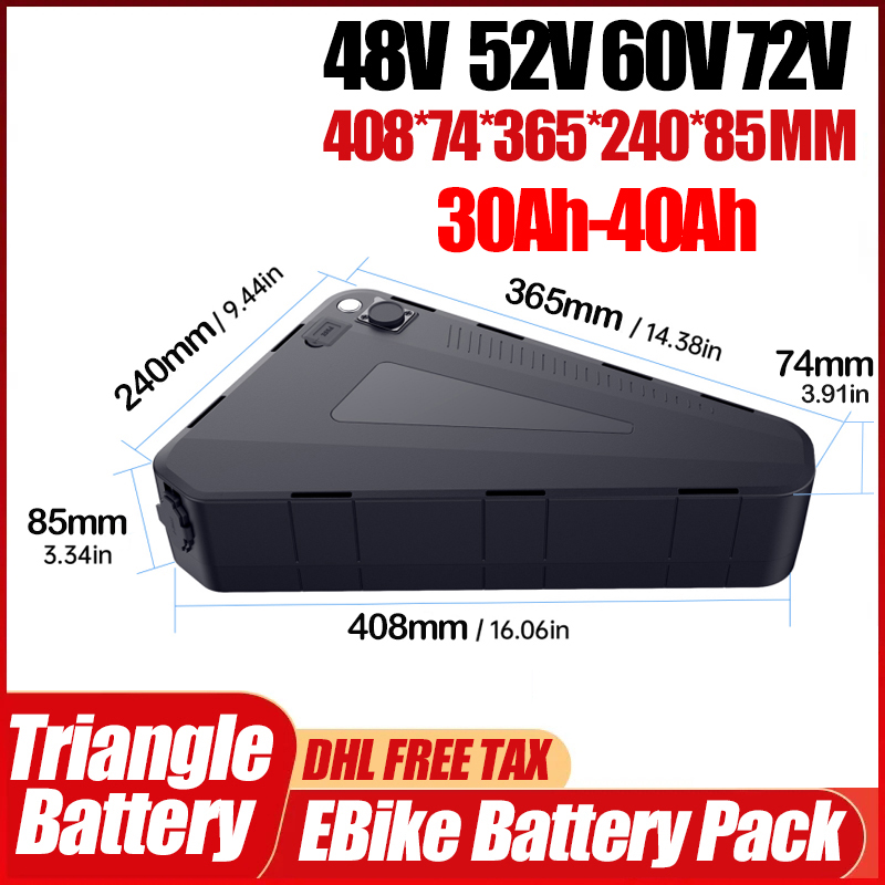 Batterie triangulaire pour vél - 72V 50Ah 21700 Lithium Battery avis et prix